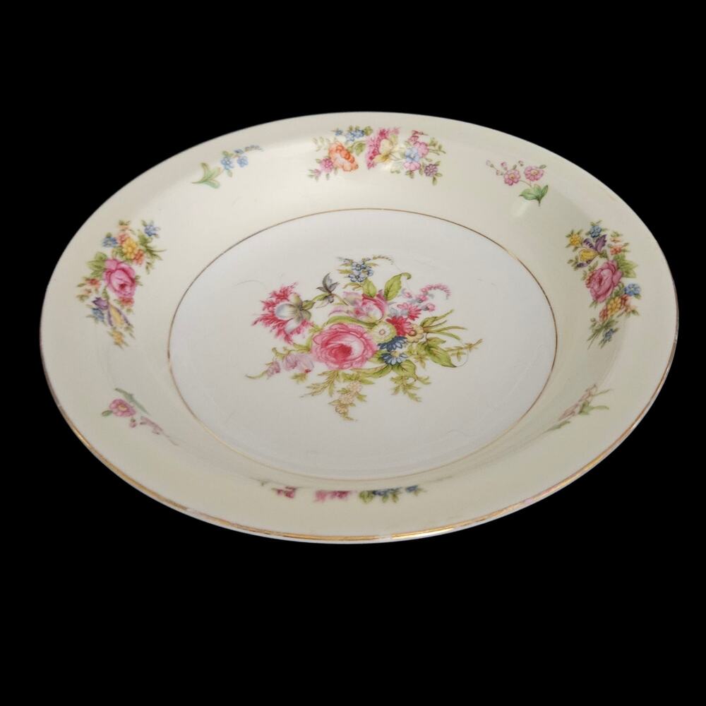 Vintage Noritake Corsage 4019 Floral Porcelain Salad Serving Bowl Japan